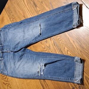 Abercrombie & Fitch Jeans Womens  BLUE 27 Preowned Cuff Distressed